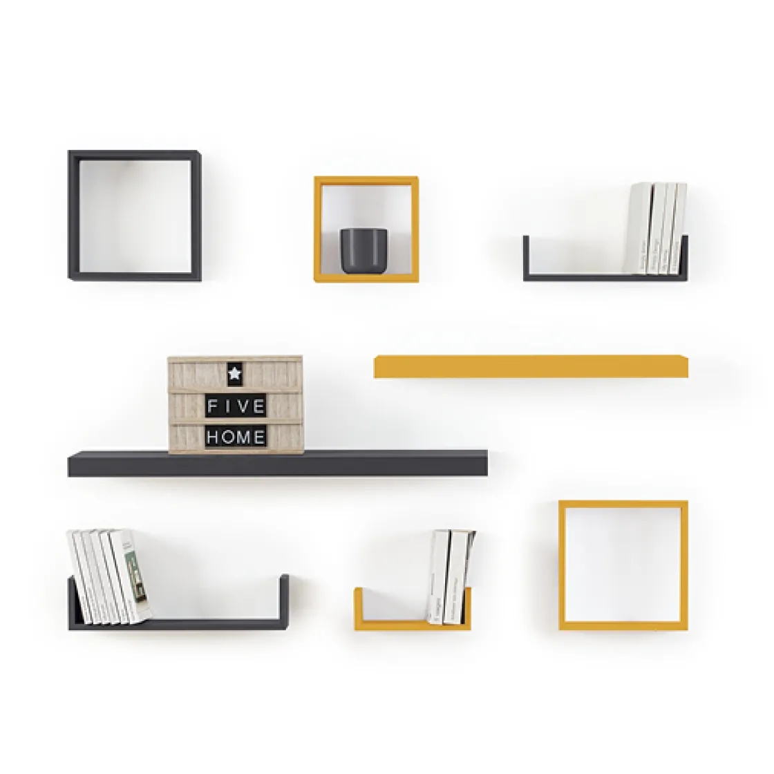 5five Étagère murale 60cm, Blanc