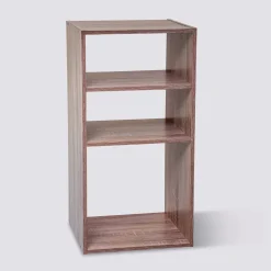 5five Étagères colonne 3 cases, Effet chêne naturel