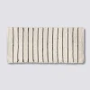 5five Tapis rayé microfibre 50x120cm - Blanc