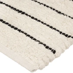 5five Tapis rayé microfibre 50x120cm - Blanc