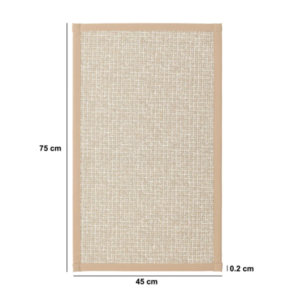 5five Tapis tissé antidérapant, 75x45 cm