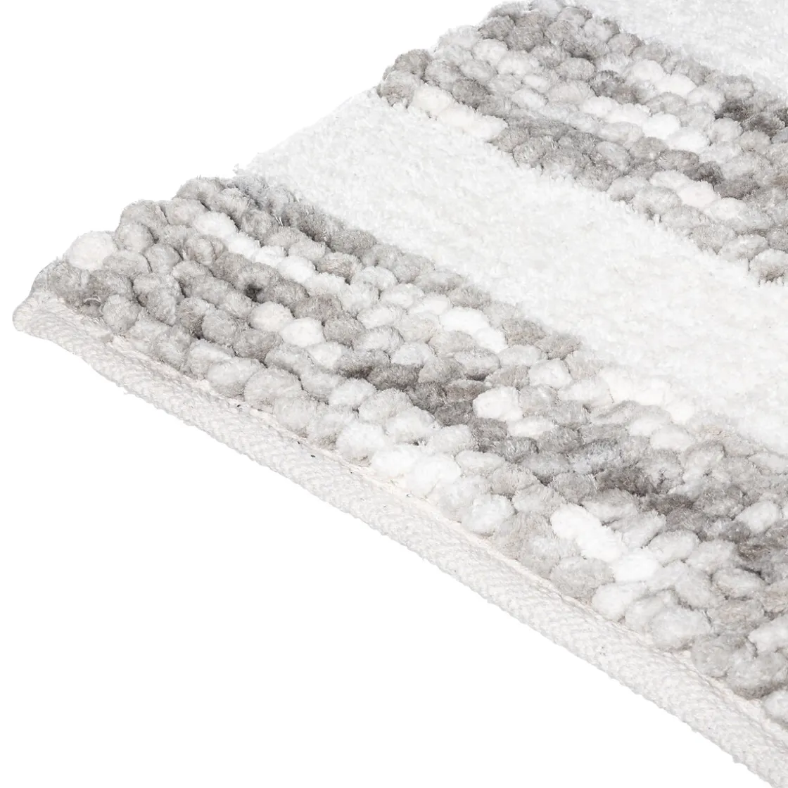 5five Tapis 50x75 cm, Gris, Blanc