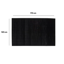 5five Tapis 120x70cm Bambou latté Noir