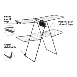 5five Étendoir à linge pliant pont 31m