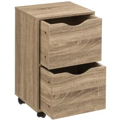 5five Tour 2 portes à roulettes, Effet bois