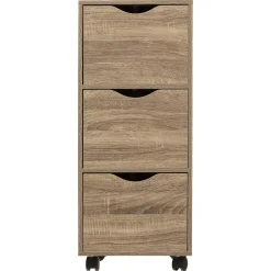 5five Tour 3 portes à roulettes, Effet bois