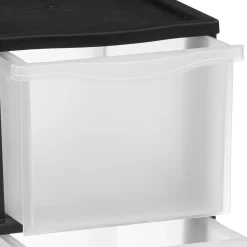 5five Tour de rangement 5 tiroirs avec roues, Noir