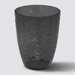 5five Verre à eau martelé, Gris charbon