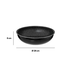 5five Wok aluminium pressé, 28 cm